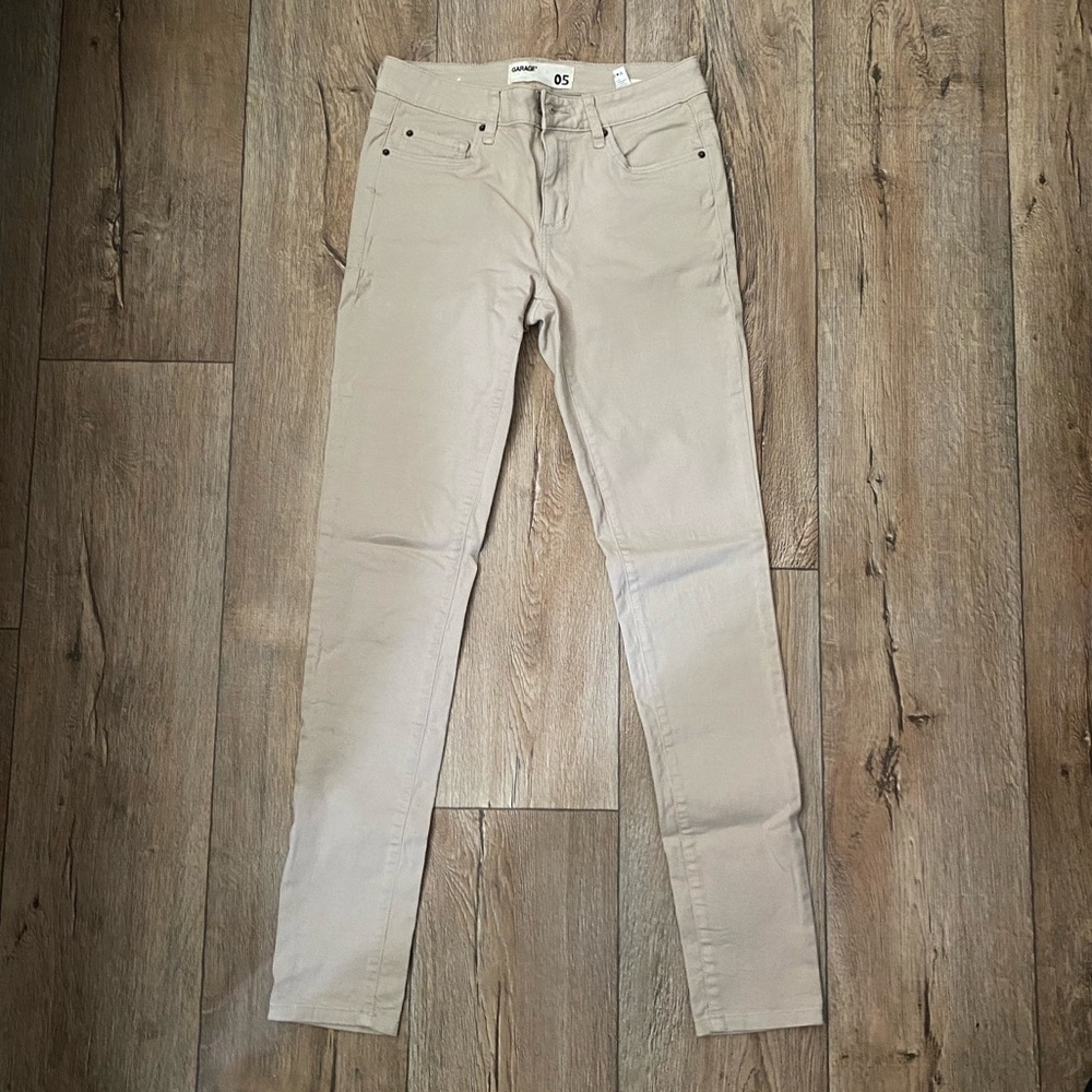 Garage cream/tan high waist jeggings